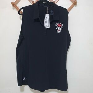 Adidas NWT North Carolina State Wolfpack sleeveless woman golf shirt size XL